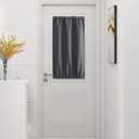 NICETOWN Door Curtain Include Self Adhesive Ceiling Wall Track, Thermal Insulated Sliding Curtain for Living Room, Small Window Covering for Kitchen Cabinet, 1 Panel, 25x40 inch, Grey