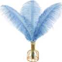 THARAHT Baby Blue Ostrich Feathers 12pcs Large Natural Bulk 16-18Inch 40cm-45cm for Wedding Party Centerpieces Easter Gatsbi and Home Decoration Feathers