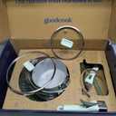 GoodCook Ceramic Cookware Set 14-Piece with Removable Handles, Nonstick Pots & Pans, Induction & Oven Safe, Sage Green