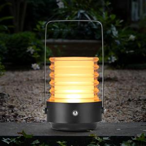 Cordless Portable LED Table Lamp Rechargeable Battery Operated Desk Lamp with Touch Sensor, Three-Level Dimmable Suitable for Bars/Cafes/Restaurants/Bedrooms/Camping Sites. (Black)