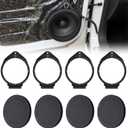 6.5" Speaker Adapter Spacer Ring with Foam Ring, Compatible with Chevy/Silverado/GMC/Buick/Cadillac 1995-2012, Aftermarket Door Speaker Bracket Mounting Kit, Enhanced Bass & Clarity, 4 Set