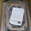 Solid Wood Vanity Stool with Cushion, 11" D x 15" W x 18" H - Small Wooden Ottoman Bench Chair Padded Seat for Bedroom/Living Room/Office/Makeup Vanity/Closet/Desk - Dark Grey