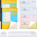 Zhanmai Gift Certificate Book with Envelope 3 Coupons Per Page with Carbonless Copy Paper Multicolor Gift Certificate Suitable for Businesses Restaurants Shopping Malls Offices(2 Pack)