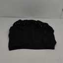 SOLY HUX Sweatshirt for Women Ruffle Trim Pearls Beaded Long Sleeve Pullover Tops Pure Black, Large 
