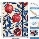 2026 Planner, Aesthetic Weekly and Monthly Planner for Women, Jan 2026 to Dec 2026, Hardcover 2026 Calendar Book with Monthly Tabs, Inner Pocket, Perfect for Office Home School - A4 (8.5" x 11"), Pomegranate