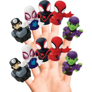 Spidey & His Amazing Friends 10 Piece Finger Puppet Set - Party Favors, Educational, Bath, Floating Pool, Beach Toys, Playtime