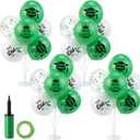 Foilswirl 4 Sets Graduation Party Balloons 2026 Congrats Grad Table Centerpieces Graduation Party Decorations 12 Inch Green Balloon Stand Table Kit Confetti Latex Balloons for Grad Cap Supplies