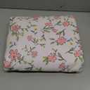 Floral Duvet Cover Queen Size Blue Pink Flowers Printed Reversible Bedding Set Soft Breathable Garden Flower Botanical Cottagecore Comforter Cover Set with Zipper Closure and 2 Pillowcases