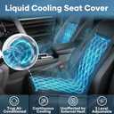 Liquid Cooling Car Seat Cover Front Seat, Air Conditioned Cooling Seat Cooler (Not Fan), Cooling Seat Cushion for Cars with 3 Modes, Quiet, Works Without A/C, Fits Car SUV Truck, Classic Black