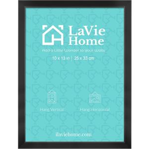LaVie Home Cadre photo de 25,4 x 33 cm (Noir) - Affichage Photo de 25,4 x 33 cm - Support mural uniquement - Cadre Photo AU Design Simple - Collection Classic