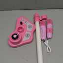 Kids Rechargeable Karaoke Machine Toys with Adjustable Stand, 3-5 4-6 7 8 Year Old Girls Wireless Microphone Gifts, Bluetooth Speaker with 2 Mic Toddler Birthday Gift for Girl Ages 3-8 (Pink)