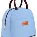 BALORAY Lunch Bag for Women Men Insulated Lunch Box for Adult Reusable Lunch Tote Bag for Work, Picnic or Travel (Sky Blue)