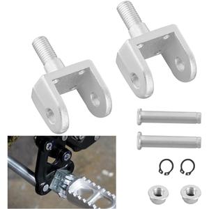 Foot Pegs Holder 2pcs for Surron Footpeg Bracket CNC Foot Rest Clamps Foot Peg Pedal Holder for Light Bee Sur Ron S/X Segway X160 X260 Electric Motorbike Dirt Bike EBike T6-6061 Aluminum Silver