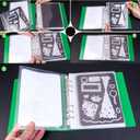 UNIMEIX 12 Pcs Magnetic Sheets for Die Storage with 1 Binder Cover, Stamp and Die Storage Pockets Die Cut Storage for Card Making Supplies(0.8 mm Thickness, Green)