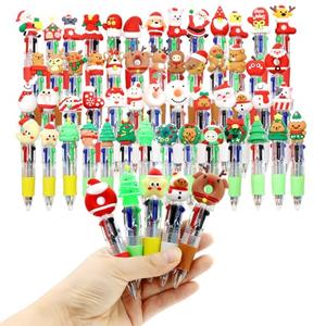 Scettar 53 Pcs 4-in-1 Christmas Pens Bulk Multicolor Mini Cute – Kawaii Cool Ballpoint Pens with Assorted Ink, Fun Gifts for Christmas, Winter Holiday, Birthdays, Students Parties