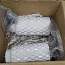 20.5" White Modern Ceramic Bedside Lamp Set of 2 for Bedroom Decor Farmhouse Table Lamp for Living Room Office Dorm