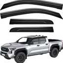 JOYTUTUS Low Profile Rain Guards Compatible with 2024 2025 Tacoma Double Cab Outside Mount Window Vent Visor Tape-On Window Deflectors Vent Shades 4th Gen Tacoma Accessories