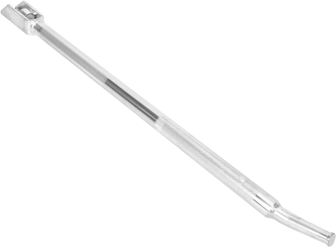 35" Chrome Combination Winch Bar with Square Head,Carbon-Steel Construction and Non-Slip Handle for Winches on Flatbeds and Trucks