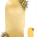 Gold Yellow Arch Cover 6.6ft Sequin Sparkly Arch Backdrop Cover Spandex Shimmer Balloon Arch Stand Cover for Birthday Party Wedding Baby Shower Photo Arches Background Decorations