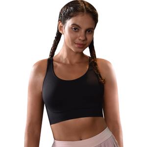 Cordaw Women's High Support Sports Bra, Adjustable Straps & Molded Cups, Racerback Workout Top Black L