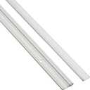 Pemko Snap Cover Perimeter Gasketing with Concealed Fasteners, Clear Anodized Aluminum with Gray PemkoPrene insert, 0.375" W x 0.973" H x 48" L