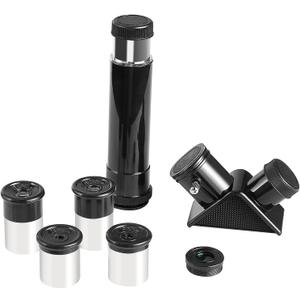 0.965Inch Telescope Accessory Kit for 0.965 Telescope - Comes with Four Eyepieces 4mm/6mm/12.5mm/ 20mm , one Diagonal, a 3X Barlow Lens