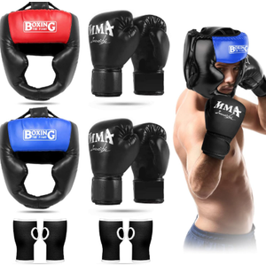YORWHIN Boxing Headgear, Boxing Head Gear Training Sparring Safety Head Guard with Gloves, Protective Gear for MMA, Kickboxing, Muay Thai, Training Helmet for Adult Men Women