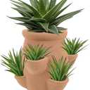 Strawberry Planter Garden Tower with 6 Pocket Terracotta Pot Vertical Garden Planters Pot Versatile Flower Container for Home Patio Balconies Gardening