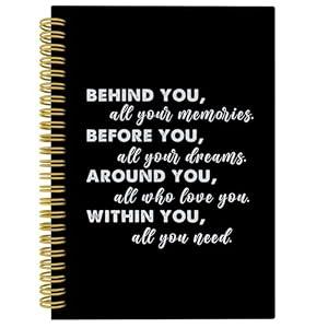BESERH Inspirational Graduation Gifts for Her Him 2024, Behind You All Your Memories Graduation Notebook Journal, Graduate Gifts, Spiral Notebook 5.5x8.3 with 164 Pages