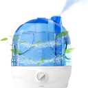 AZEUS Cool Mist Humidifiers for Bedroom, BabyRoom, Office and Plants,2.8L Large Capacity Ultrasonic Cool Mist Humidifier - Lasts up to 30 Hours, Auto Shut-Off (BPA-Free) (Blue)