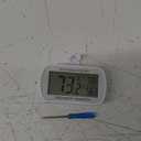 Refrigerator Thermometer Digital Fridge Freeze Room Thermometer Waterproof Large LCD Display Max/Min Record Function, White
