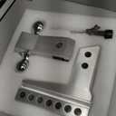 TOPBEE Adjustable Trailer Hitch, Drop Hitch, Tow Hitch Fits 2.5-inch Receiver, 6-inch Drop, 2 and 2-5/16 inch Balls, 18,500 LB,Solid Tube Hitch with Anti-Theft Pin, Silver