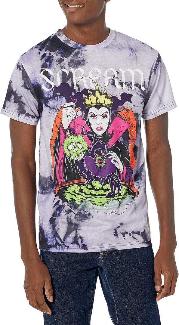 Disney Women's Villains x Heidi Klum Evil Queen Scream T-Shirt (Medium)