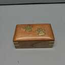 ZIYA Wooden Small Cremation Pet Urn for Dog and Cat Ashes Box | Handmade Wood Memorial Pet Urn | Brass Paws Inlaid | Pet Memorial | Funeral Urns for Pet Ashes | Mini Keepsake | up to 12 Pounds