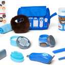 Melissa & Doug Barber Shop Pretend Play Set for Kids (16 Piece)  Shaving Toys, Wearable Beard & Grooming Accessories  Role Play Kit for Boys & Girls Ages 3+