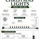 Warm White Christmas Lights, 2 Pack Total 40FT 200 Count Incandescent Christmas Mini Tree String Lights, Waterproof Christmas Decorations for Outdoor Indoor Xmas Patio Home Party Garden Yard Decor