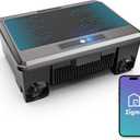 Upgraded Zigma Solar Powered Robotic Pool Skimmer Surface Cleaner Dual Charging Options Smart Obstacle Avoidance 12 Hours Continuous Cleaning Ideal for Above Ground Pool