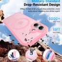 Magnetic for iPhone 17 Case, [Anti-Slip] [Military-Grade Drop Protection] [Camera Protection] Skin-Friendly Slim Translucent Shockproof Protective for iPhone 17 Phone Case, Pink
