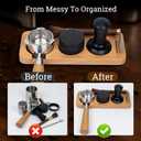 29PCS Espresso Accessories Kit,51mm Espresso Tamper Tools,Includes Wood Station,Distributor,Knock Box,Stirrer,Dosing Funnel,Brush,Puck Screen,Frothing Pitcher,Powder Ring,Towel,Decorative Stencils