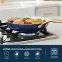 GOTHAM STEEL 12 Inch Non Stick Frying Pans Nonstick Skillet, Ceramic Pan for Cooking Non Toxic, Nonstick Frying Pan Skillets with Stay Cool Handle, Fry Pans, Oven and Dishwasher Safe - Navy