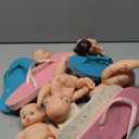 12 Pcs Funny Baby Shower Chancla Game Activities Baby Shower Games How to Throw the Chancla at Their Bad Ass Doll Babies Showers Game Gender Reveal, 6 Slippers 6 Fake Babies