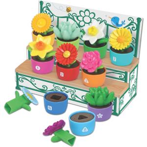 Learning Resources Shape & Color Garden, Toddler Outdoor Toys, Sensory Toys, Kids Gardening Set, Flower Building Set, Montessori, Preschool Learning Activities, Toddler Gifts
