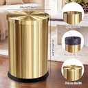 Geetery 2 Pack Gold Bathroom Trash Can with Swing Lid, 2.4 Gallon