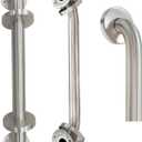 18 Inch Shower Grab Bar 2 Pack, 18" L x 1.25" D Brushed Nickel All-Welded Stainless Steel, ADA Safety Shower Handle for Bathroom,Stairway,Anti-Slip Grab Bars for Elderly,Handicap,Pregnant