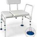 GreenChief Padded Shower Bench for Bathtub 500 LBS - Heavy Duty Shower Chair Adjustable, Transfer Bench with Arms and Backrest for Elderly, Tub Transfer Shower Seat Bath Chair for Inside Shower