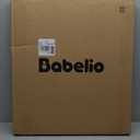 Babelio Baby Gate for Stairs, Kitchen & Doorways, 26-43" W 28" H No Bottom Bar| Easy Installation| One-Handed Operation| Auto-Close| Hardware Mount (Drill Needed) Safety Dog/Pet Gate Indoor (White)