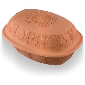 Romertopf Clay Roaster | 50 Years Anniversary Edition | Non-Stick Dutch Oven | Healthy Pot Cooking | Clay Baker | Versatile Cooking Vessel - 5.2 Quarts (5 Liters) for up to 8 people