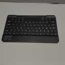 Rechargeable Bluetooth Keyboard and Mouse Combo, Universal Ultra-Slim Wireless Keyboard Mouse Set for Android Windows iPad iPhone Samsung Tablet Portable Compact Keyboard Set (Black)