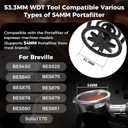 IKAPE Espresso Coffee V3 WDT Tool, 54mm Stirrer Distribution Tool, Equipped with 10-needle Stirrer, Adjustable Needle Height, Coffee Stirrer with Dosing Funnel & Stand