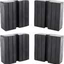 Toolly Square Rubber Jack Pad, Anti-Slip Rail Adapter Support Block with Slot, Heavy Duty for Car Lift - 4 TON Load Bearing, Pack of 4